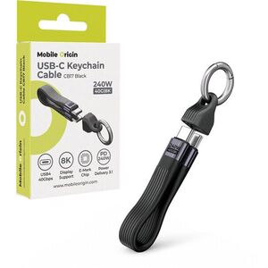 Mobile Origin 240W 40Gbps 8K USB-C Keychain Cable CB17 Black kép