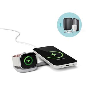 Epico UltraBase Qi2 25W 2in1 Fold fém Mag+ vezeték nélküli töltő EF35 - Ezüst kép