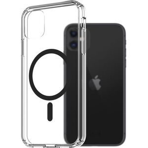 AlzaGuard Crystal Clear TPU Case Compatible with Magsafe iPhone 11 fekete tok kép