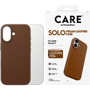 PanzerGlass CARE Apple iPhone 17 SOLO MagSafe barna vegánbőr tok kép