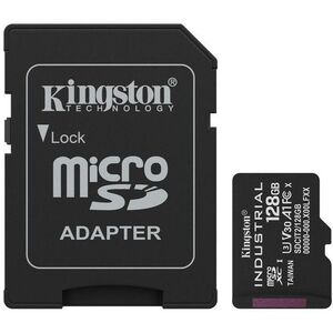 Kingston MicroSDXC 128GB Industrial + SD adapter kép