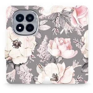 Mobiwear Flip Xiaomi Redmi Note 15 Pro+ 5G virágok szürke tok kép
