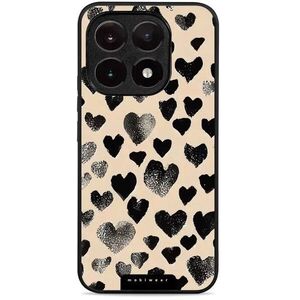 Mobiwear Glossy Xiaomi 15T fekete szíves fényes tok kép
