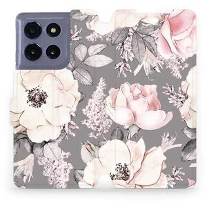 Mobiwear Flip Motorola Moto G86 5G virágok tok kép