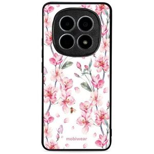 Mobiwear Glossy Xiaomi Redmi Note 15 5G rózsaszín virágok fényes tok kép