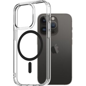 AlzaGuard Crystal Clear TPU Case Compatible with Magsafe iPhone 14 Pro fekete tok kép
