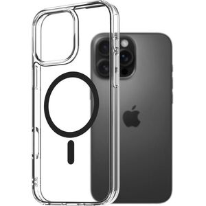 AlzaGuard Crystal Clear TPU Case Compatible with Magsafe iPhone 16 Pro Max fekete tok kép