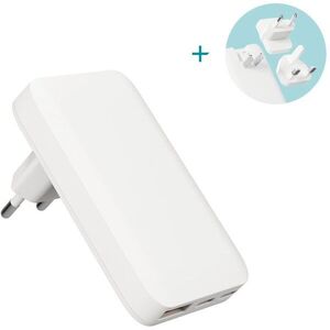 Epico UltraBoost GaN 65W EU65 töltőadapter, utazó, keskeny - fehér kép