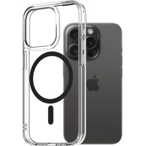 AlzaGuard Crystal Clear TPU Case Compatible with Magsafe iPhone 15 Pro fekete tok kép