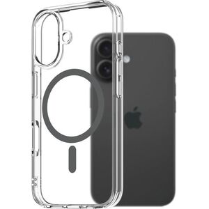 AlzaGuard Crystal Clear TPU Case Compatible with Magsafe iPhone 16 szürke tok kép