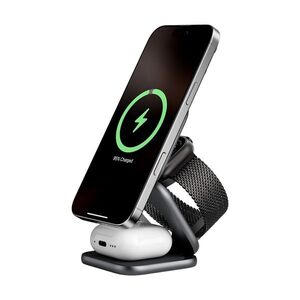 Kuxiu X40 Turbo Qi2.2 Certified 25W 3in1 MagSafe Foldable Wireless Charging Stand, Gray kép