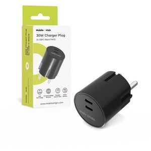 Mobile Origin PW33 Töltőfej, 30 W, 2×USB-C, fekete kép