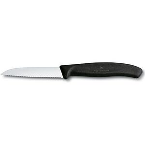 Victorinox Zöldségkés lekerekített heggyel és recés éllel 8 cm fekete kép