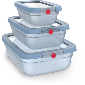 Tefal N1230210 OneClick tárolóedény szett, 3 db - kék kép