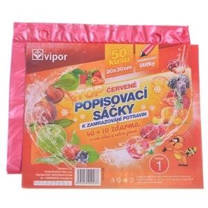 VIPOR HDPE 20×30 cm, 50 darab, piros kép