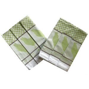 Svitap sleepwell Extra nedvszívó konyharuha, 50×70 cm, tyúkos, zöld, 3 db kép