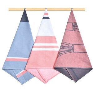 Bellatex 3 darabos konyharuha szett, 50 × 70 cm, 136 geometria, lazac kép