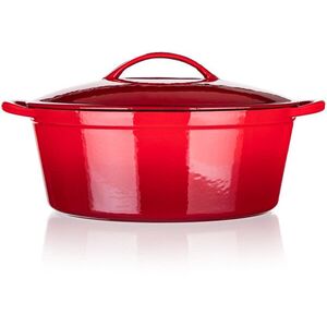BANQUET Öntöttvas sütőedény EXCELLENT 40, 5 × 25 × 19 cm 6, 7 l fedővel piros kép