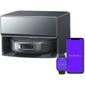 Narwal Flow2 Compact Station AI robot szalagfelmosóval és öntisztító állomással, szennyvizes bekötéssel kép