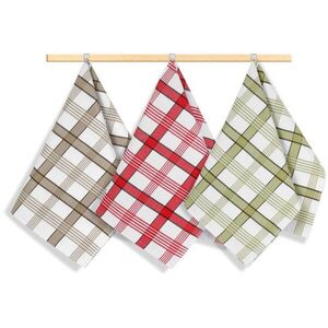 Bellatex 3 darabos törölközőkészlet, 50 × 70 cm, 176 bézs, zöld, piros kép