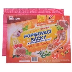 VIPOR HDPE, 25×35cm, 50 darab, piros kép