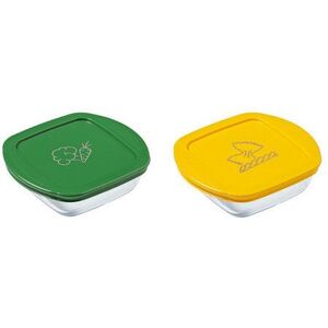 PYREX 913S571/7646 Ételtároló doboz szett, négyzet alakú, 2 db kép