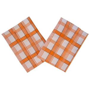 Svitap sleepwell Extra nedvszívó konyharuha, 50×70 cm, kockás, narancsszín, 3 db kép