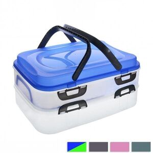 Orion Box UH műanyag, piknik, füles, 2 szintes, többféle színváltozat kép