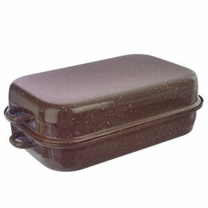 Orion Zománcozott sütőedény fedővel BROWN 46x27, 5x14 cm kép
