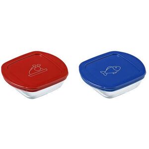 PYREX 913S570/7646 Ételtároló doboz szett, négyzet alakú, 2 db kép