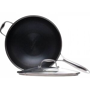 KOHERSEN Black Cube WOK serpenyő fedővel, 32 cm kép