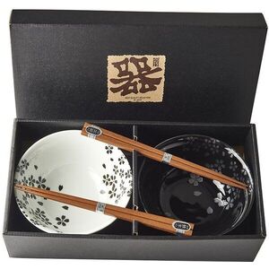 Made In Japan Silver Sakura tálak pálcikákkal készlet, 400 ml, 2 darab kép
