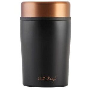 Vialli Design ételtermosz, fekete + rózsaarany, FUORI 8067, 500 ml kép