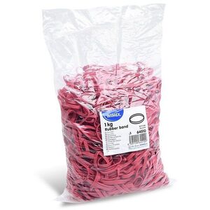 Wimex gumi, szélesség 5 mm, átmérő 10 cm, piros - 1 kg kép