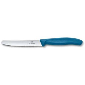 Victorinox Swiss Classic paradicsomszeletelő kés, hullámos penge, 11 cm, kék kép