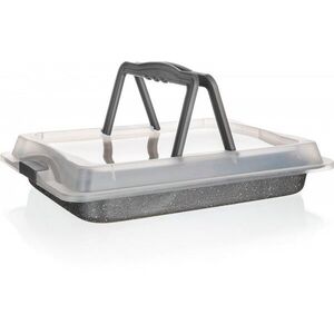 BANQUET Tepsi tapadásmentes felülettel GRANITE 42x29x4.5cm, fedővel kép