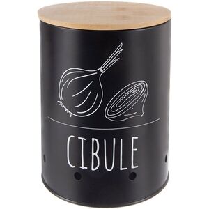 ORION HAGYMA, doboz 13 cm átmérő, FEKETE CZ fém/bambusz kép