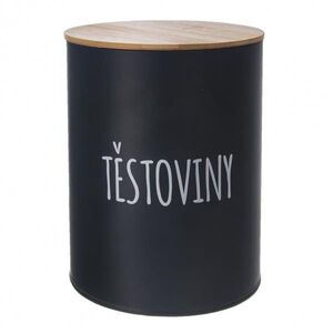 Orion Tárolóedény fém/bambusz 13 cm átmérőjű Tészta BLACK kép