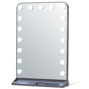 IMMAX HOLLYWOOD Make-up, LED, CCT, LCD kijelző, USB C/A kimenetek, szürke szín kép