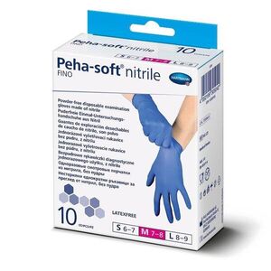 PEHA-SOFT latexmentes megerősített gumikesztyű S, 10 db kép