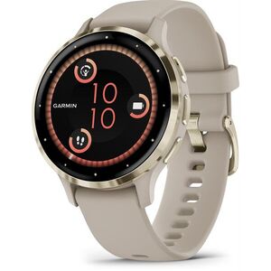 Garmin Venu 3S francia szürke-krémarany, szilikon szíjjal kép