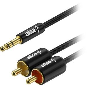 AlzaPower AluCore 3.5mm Jack (M) to 2x RCA (M), 5m - fekete kép
