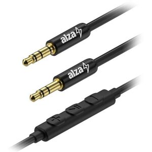 AlzaPower Alucore Audio 3, 5 mm Jack 4P-TRRS (M) to 3, 5 mm Jack (M), 0.5m - fekete kép