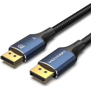 Vention Cotton Braided DP (DisplayPort) 1.4 Cable 8K 1m Blue Aluminum Alloy Type kép