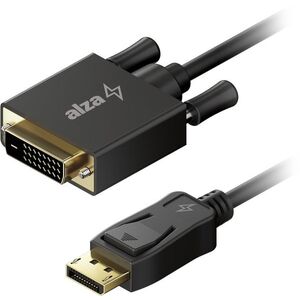 AlzaPower Core DisplayPort to DVI-D FullHD 1m - fekete kép
