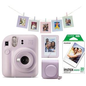 Fujifilm Instax Mini 12 Purple + Mini 12 ACC kit + 2× 10 film kép