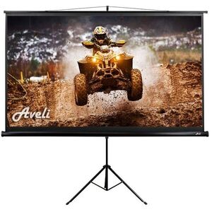 AVELI Mobil állványos vetítővászon, 92", (16: 9), fekete tok kép