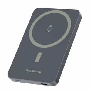 Swissten Power Bank Fusion 5000mAh Apple Watch töltéssel (MagSafe kompatibilis) Ezüst kép