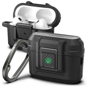 Spigen Lock Fit Matte Black AirPods Pro 2 tok kép