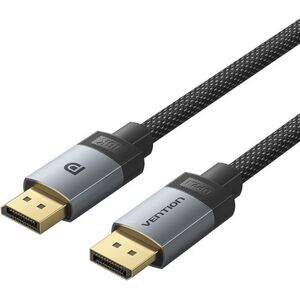 Vention Cotton Braided DP 2.1 Male to Male 16K HD Cable 1M Gray Aluminum Alloy Type kép
